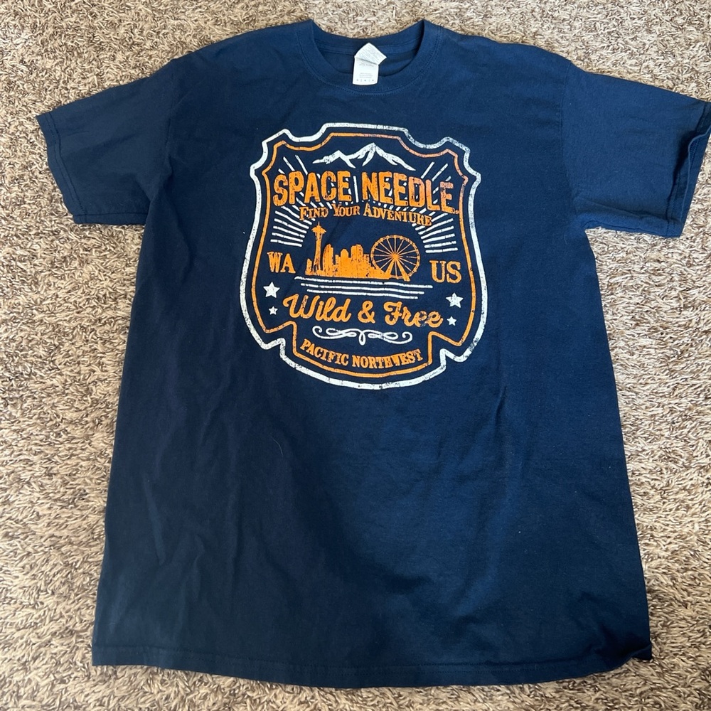 Gildan Dark Blue Adventure Graphic Tee
